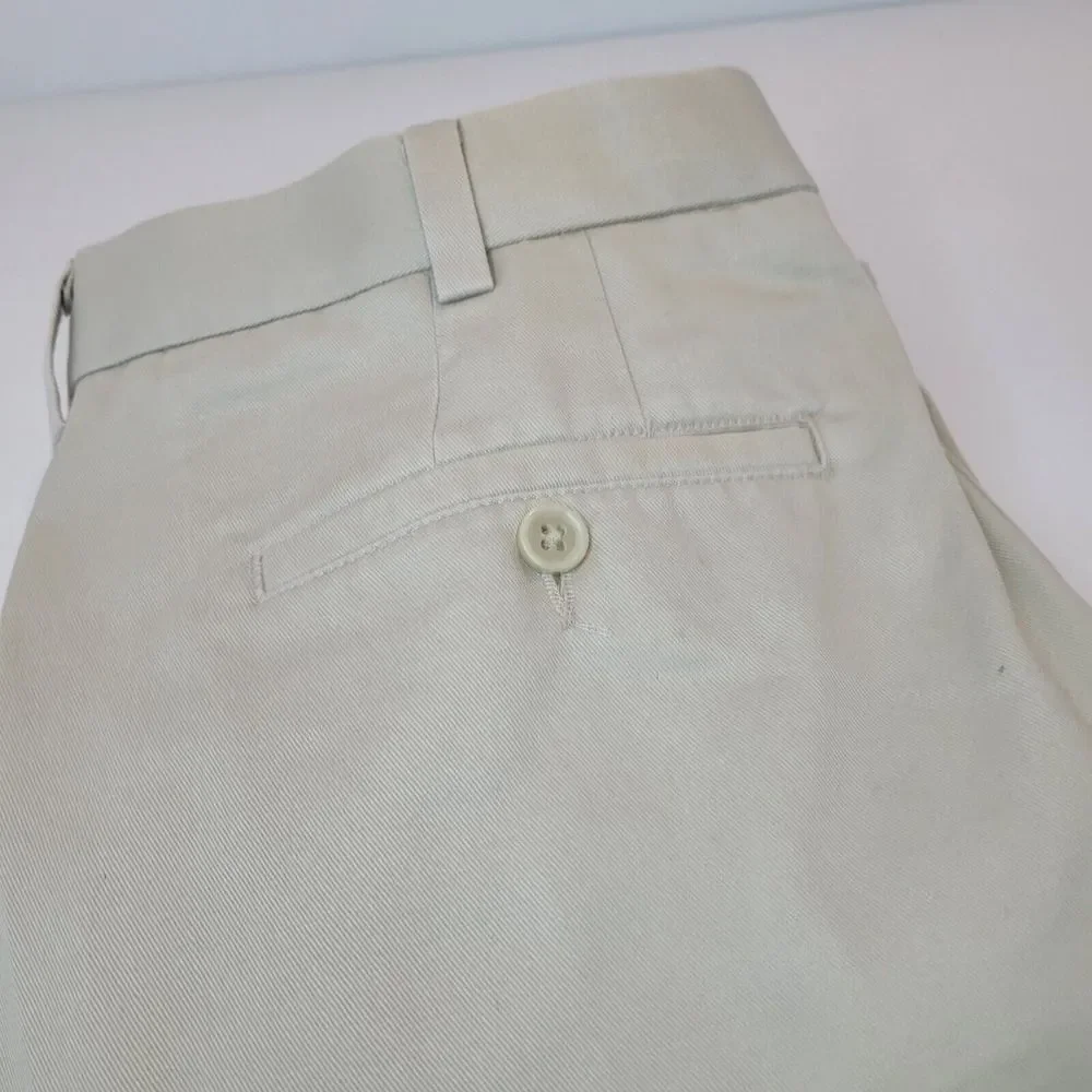 SAVANE Men's Comfort Waist Tailored 2U Chino Pants Khaki Tan‎ 34x34